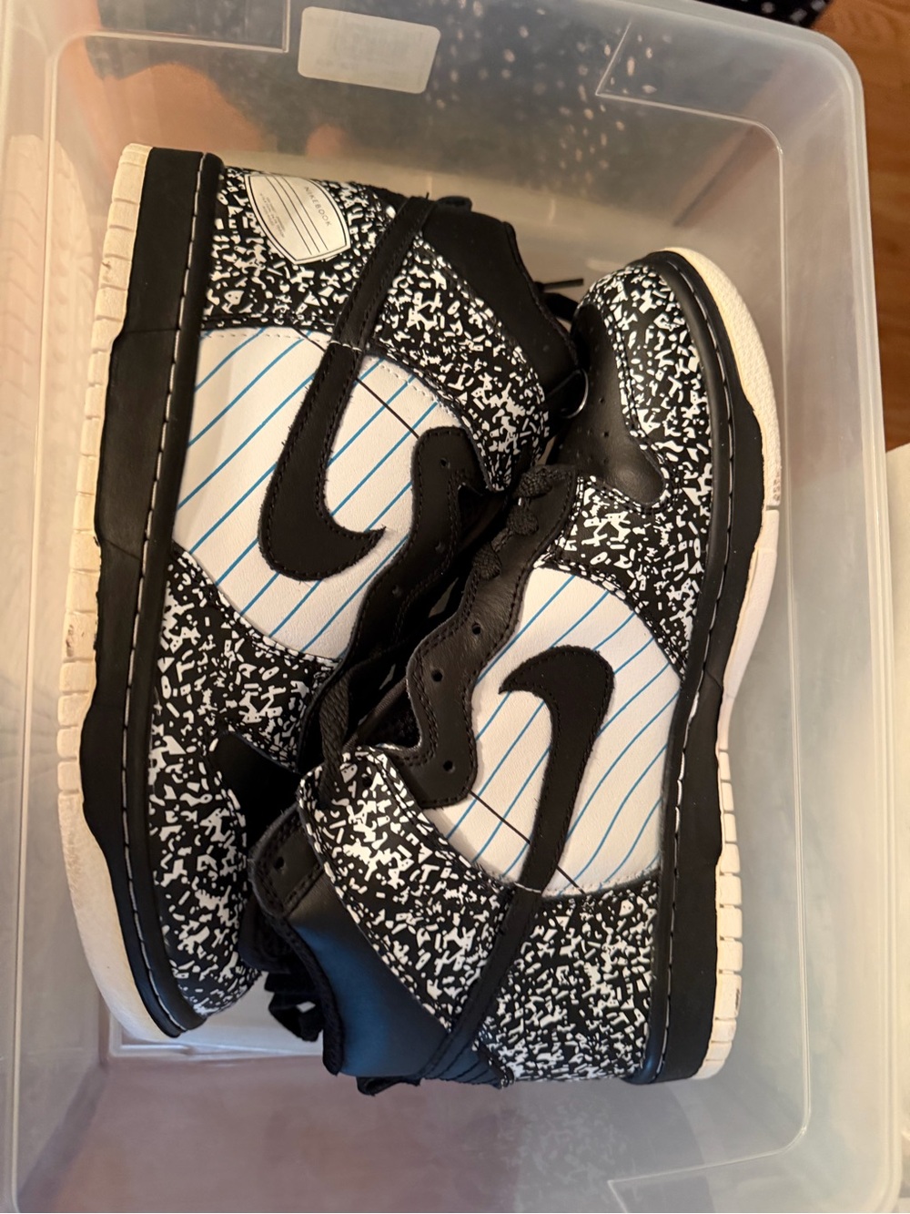 RARE 2007 Nike Dunk High Premium Nikebook Composition 316923-101 Size 10